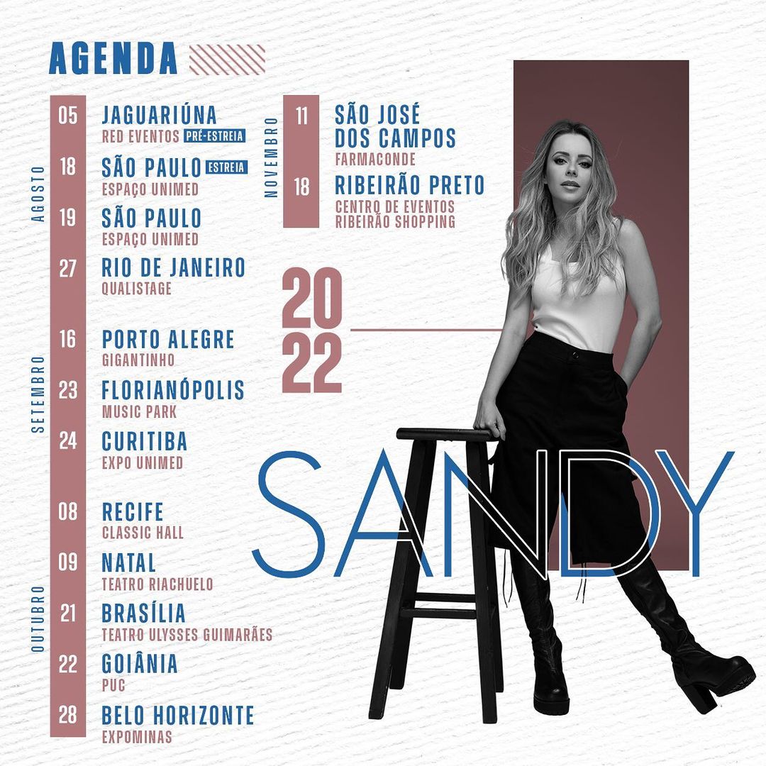 Sandy anuncia retorno aos palcos com nova turnê pelo Brasil Um Segredo e Um Amor